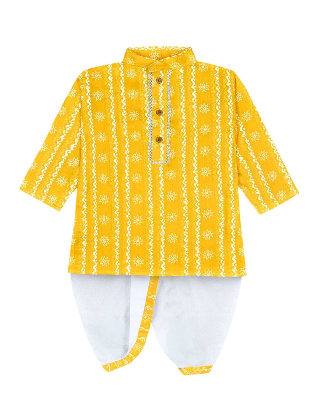 mustmom Boys Ethnic Motifs Printed Regular Kurta with Dhoti Pants