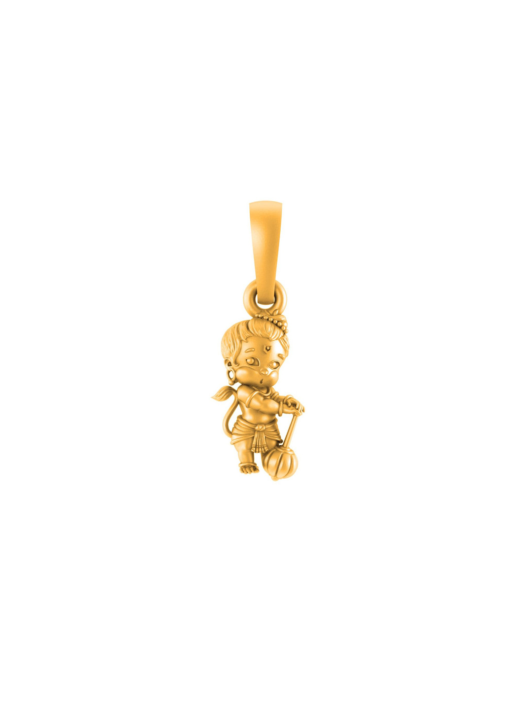 AKSHAT SAPPHIRE Unisex 925 Sterling Silver 22kt Gold-Plated Hanuman Pendant