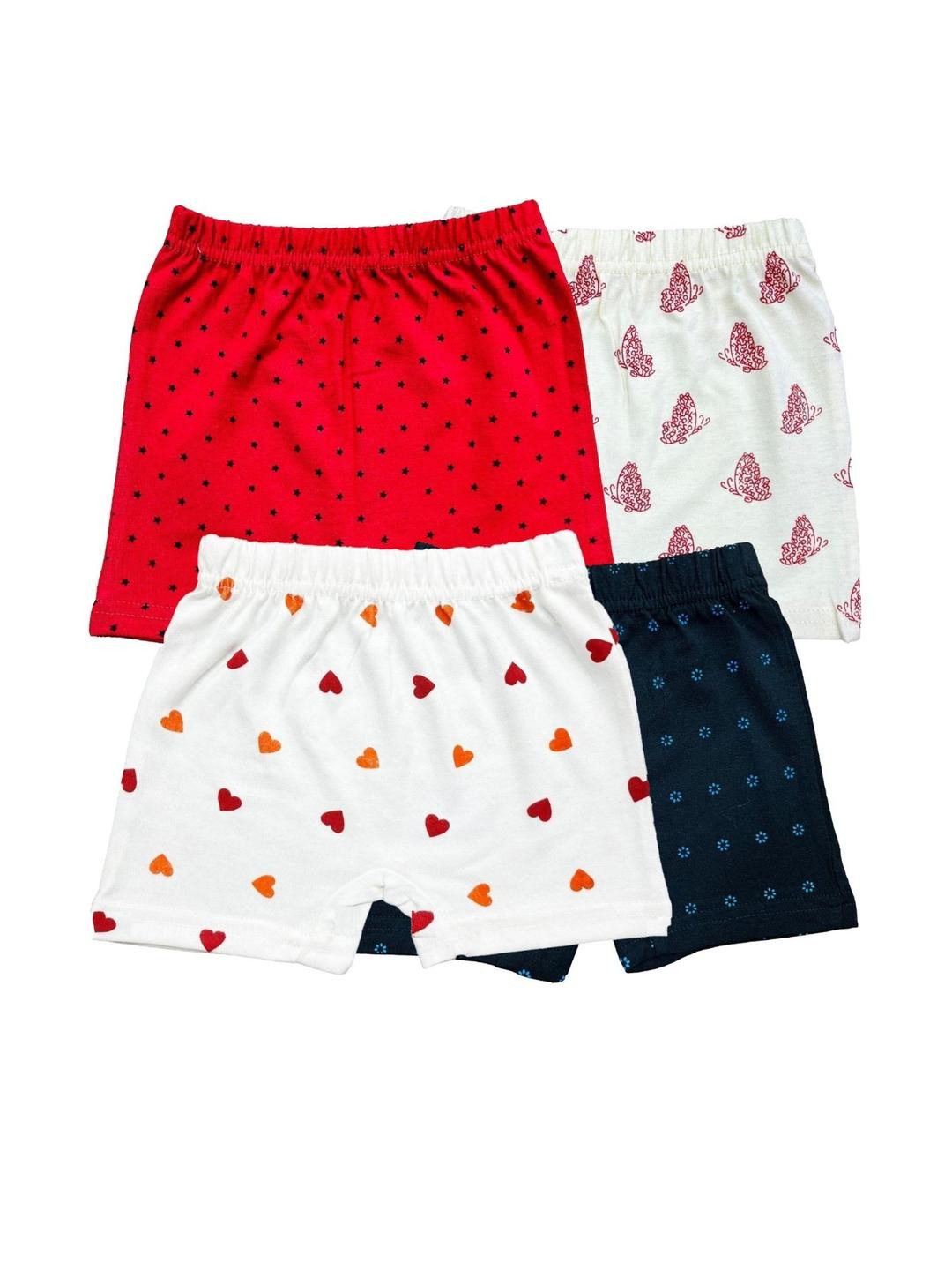 Fasha Boys Pack of 4 Graphic Printed Regular Fit Knee Length Shorts