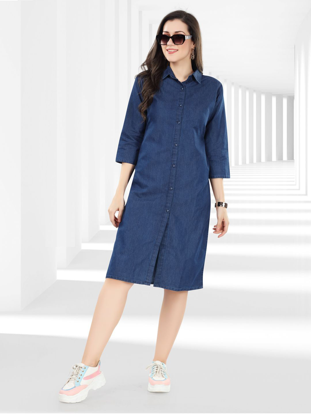 SK Creation Thread Work Denim Thread Work Kurti