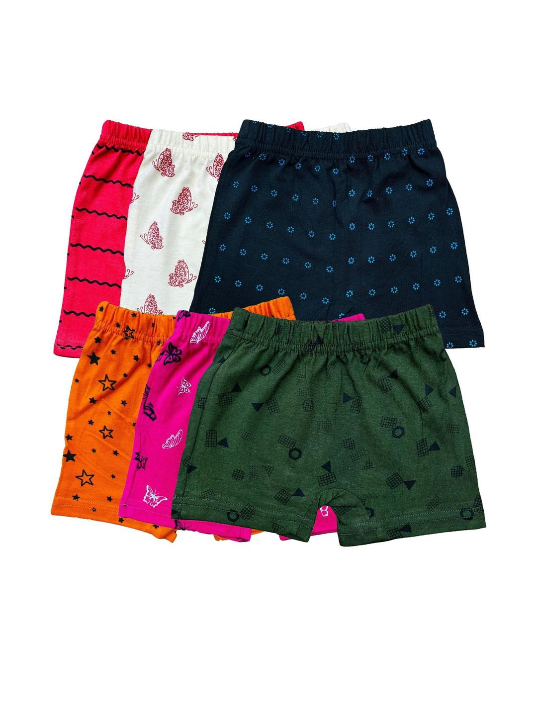 Fasha Kids Pack of 6 Printed Regular Fit Shorts