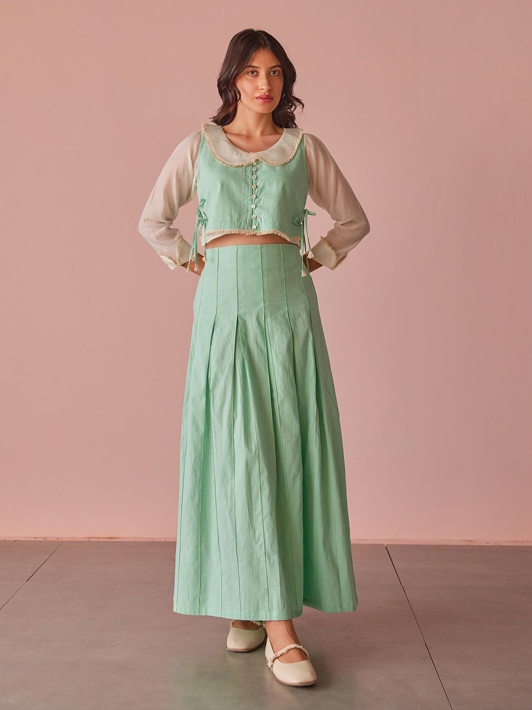 The Yellow Bow Opal Aura Cotton Modal Co ord set