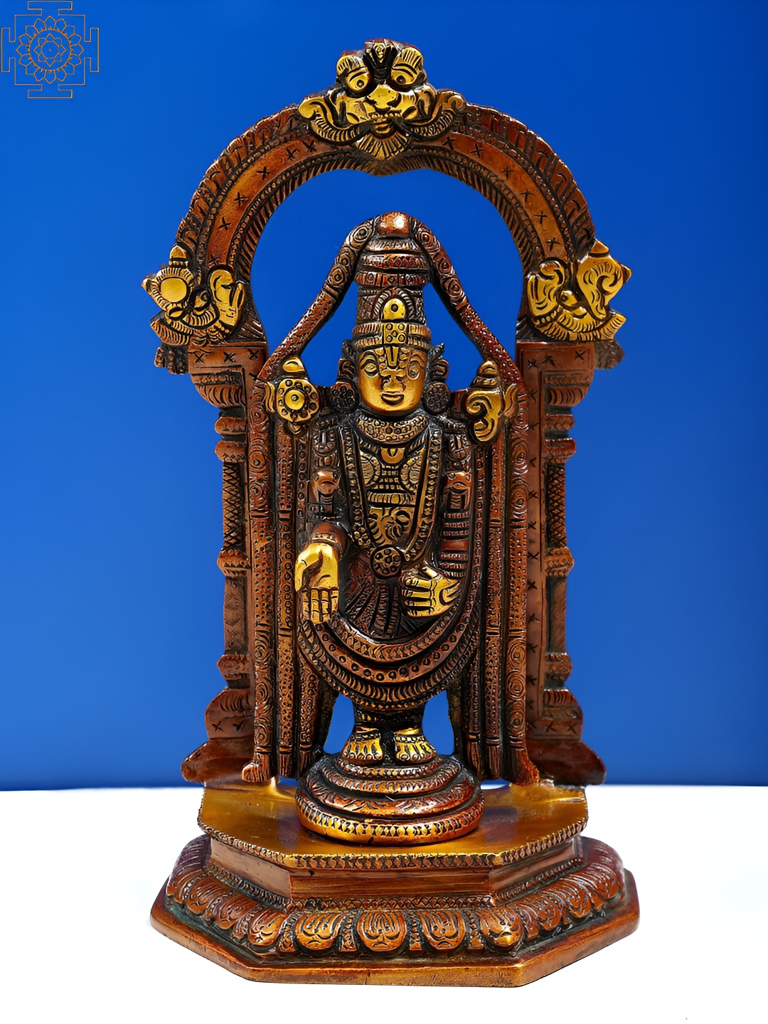 Exotic India Brown Venkateshvara As Balaji At Tirupati Religious Idol Showpiece