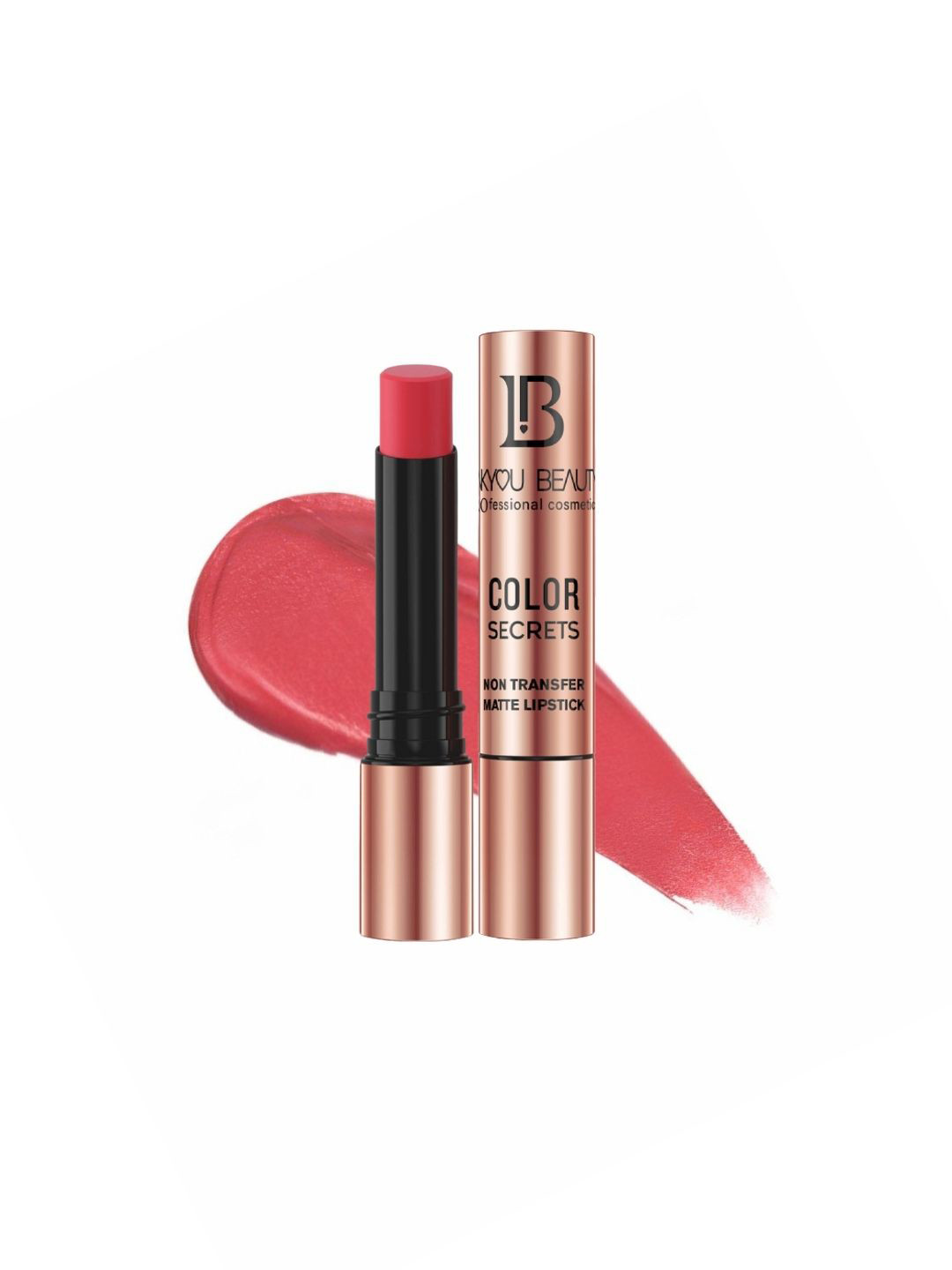 LAKYOU BEAUTY Color Secrets Non-Transfer Long Lasting Matte Lipstick - Rose Sunday B17