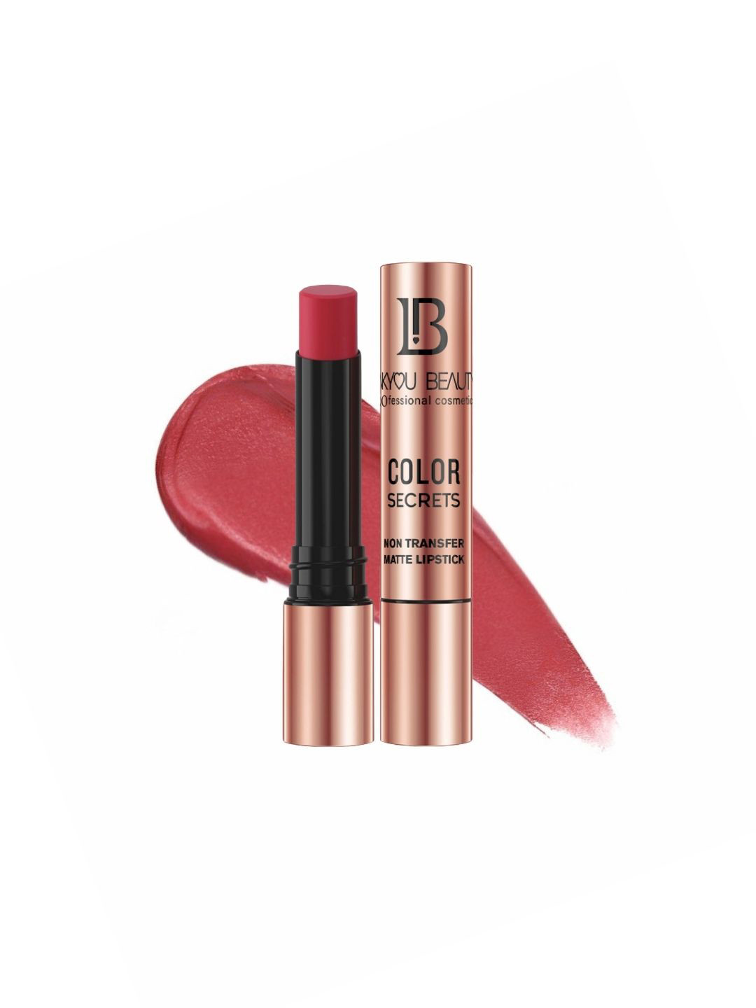 LAKYOU BEAUTY Color Secrets Non Transfer Matte Lipstick - 4 g - Hot Red B07