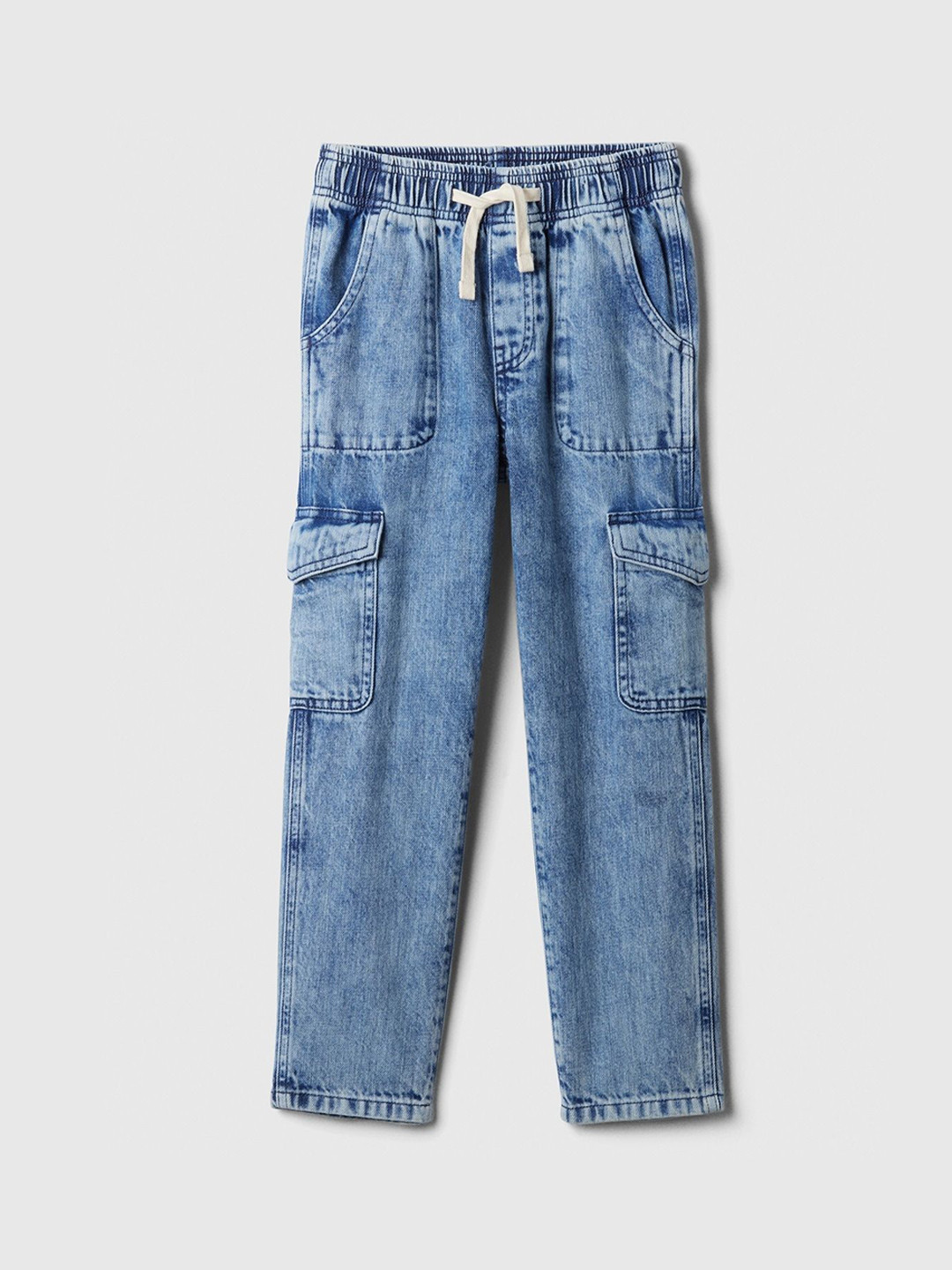GAP Girls Mid-Rise Slim Fit Cargo Jeans