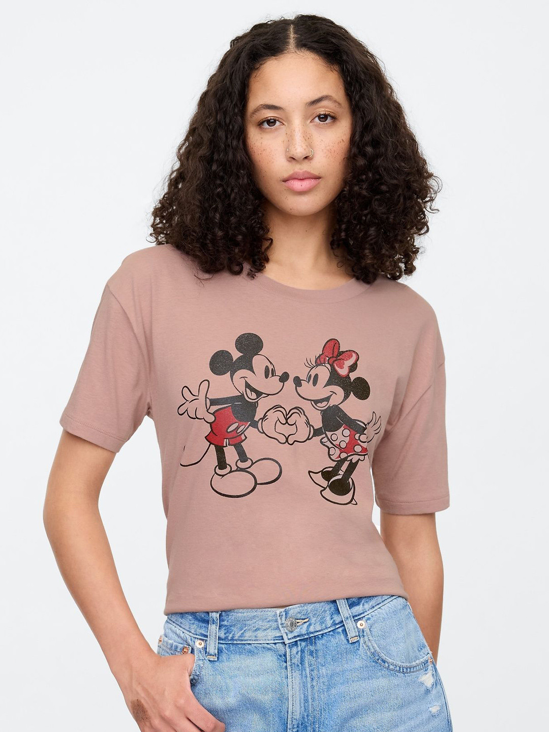 GAP Disney Graphic Printed Pure Cotton Crew Neck T-Shirt