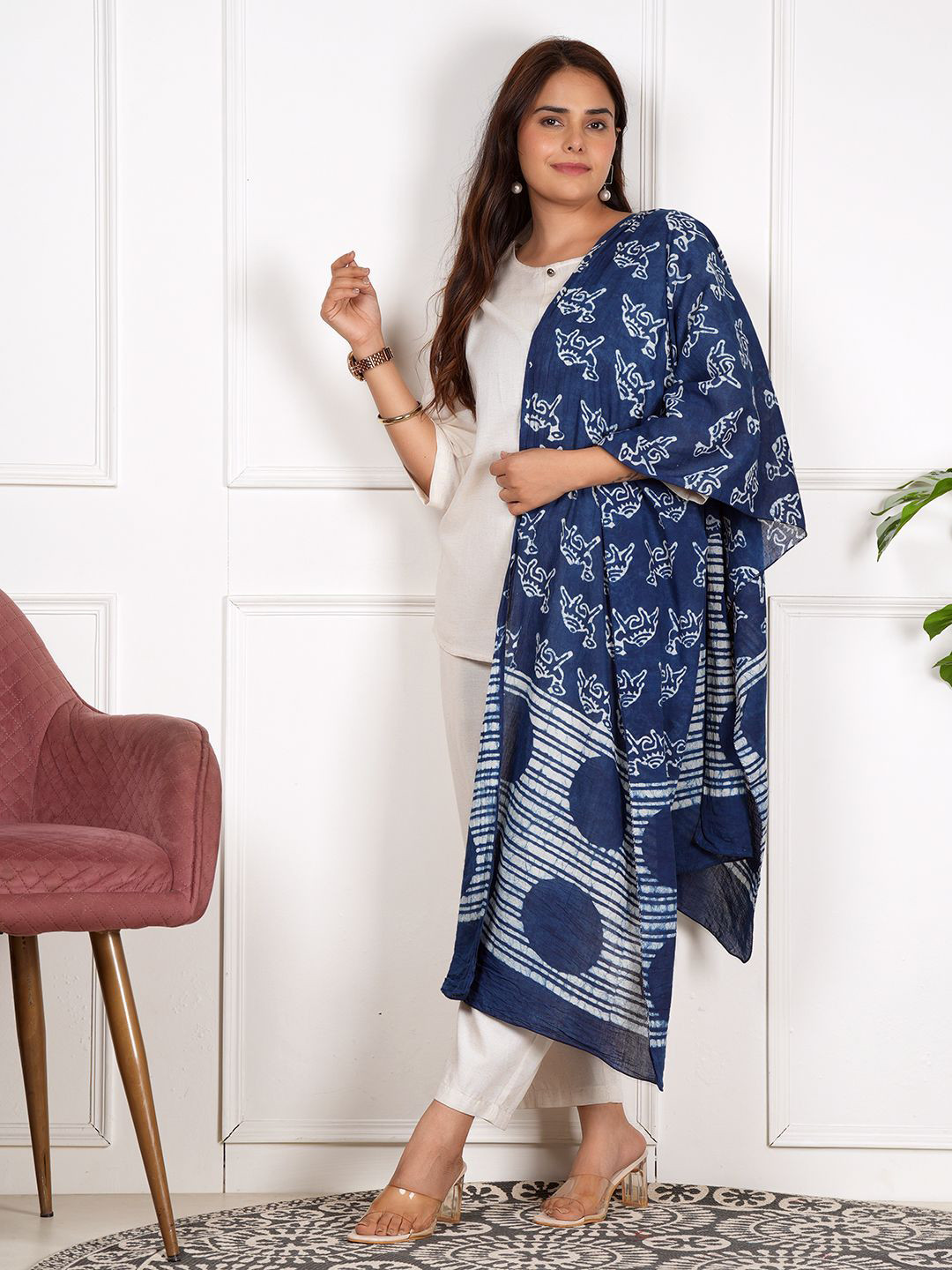 Style Shoes Camel Printed Cotton Stole