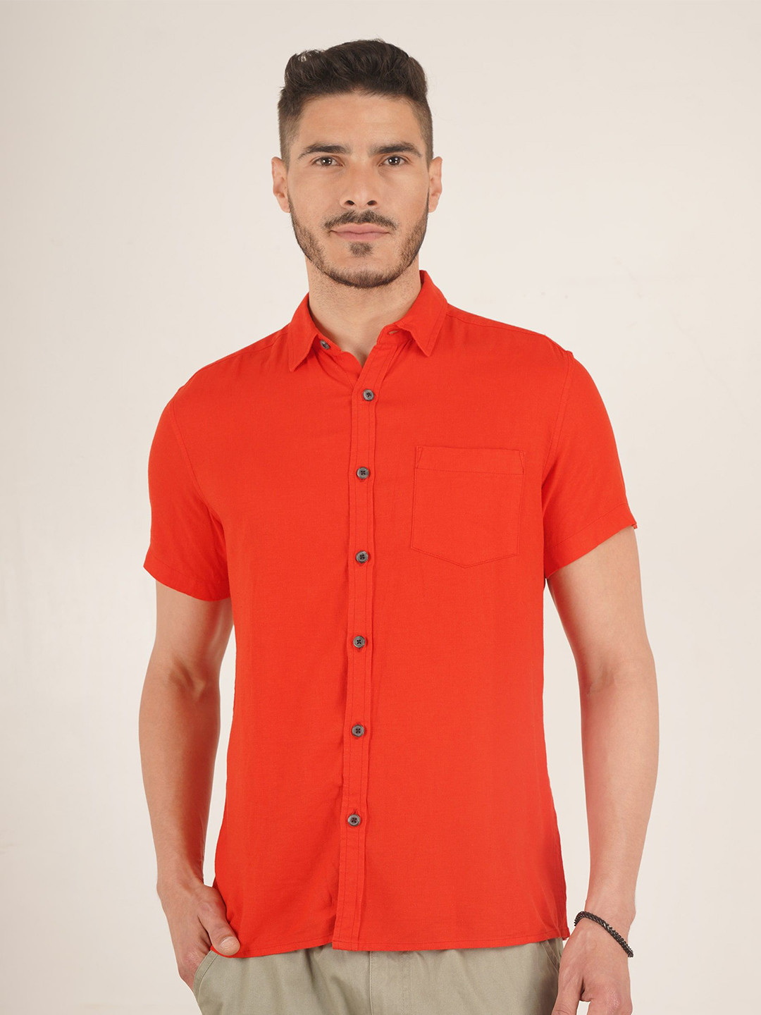 Cot'N Soft Spread Collar India Slim Cotton Casual Shirt
