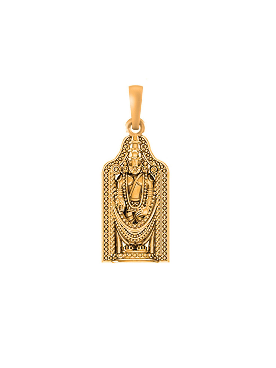 AKSHAT SAPPHIRE Unisex 925 Sterling Silver 22kt Gold-Plated Bala Ji Pendant