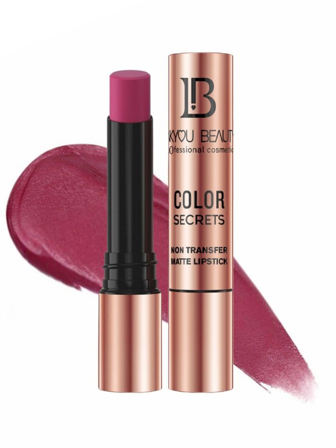 LAKYOU BEAUTY Color Secrets Non Transfer Matte Lipstick - Grape Wine B22
