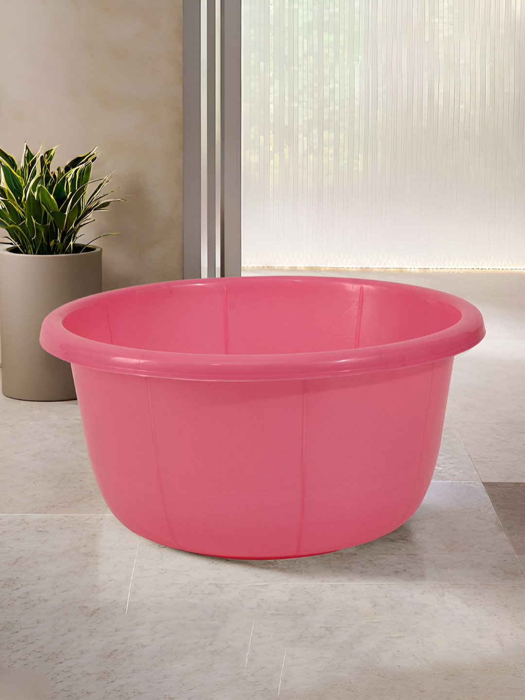 Aura Pink 40 Liter Multipurpose Bath & Washing Clothe Tub