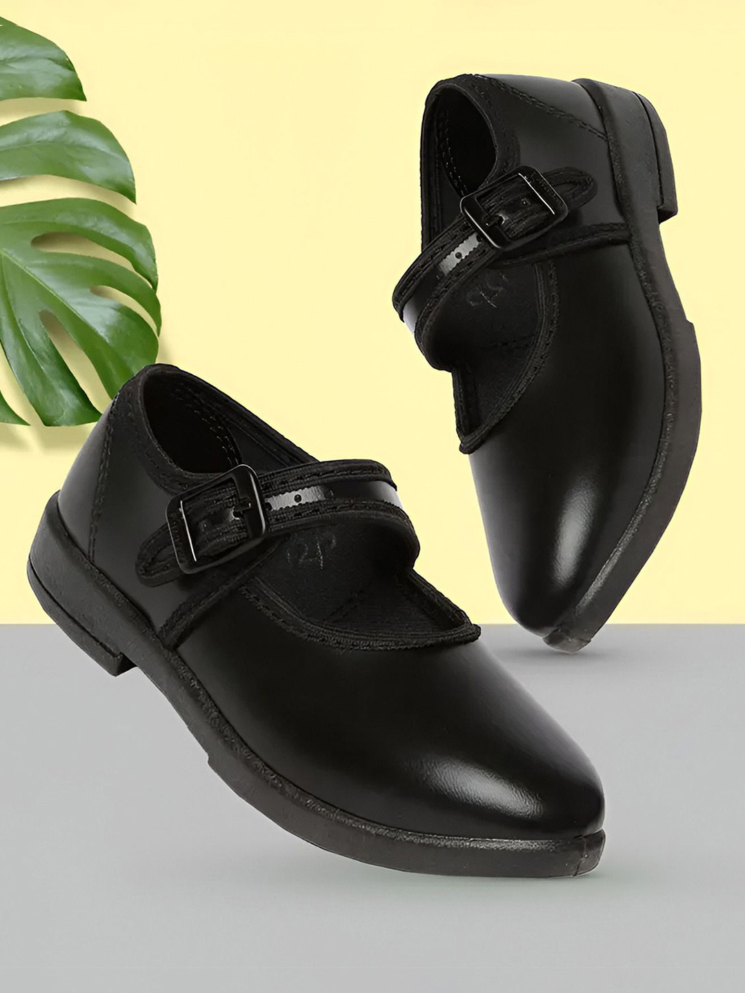 Trendmode Kids Buckle Style School Uniform Shoes