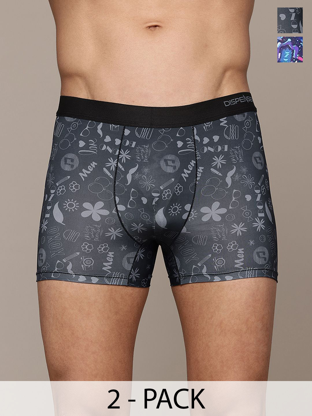 DISPENSER Pack Of 2 Printed  Mid Rise Trunk PACK 2-MAS-C4-C8-S