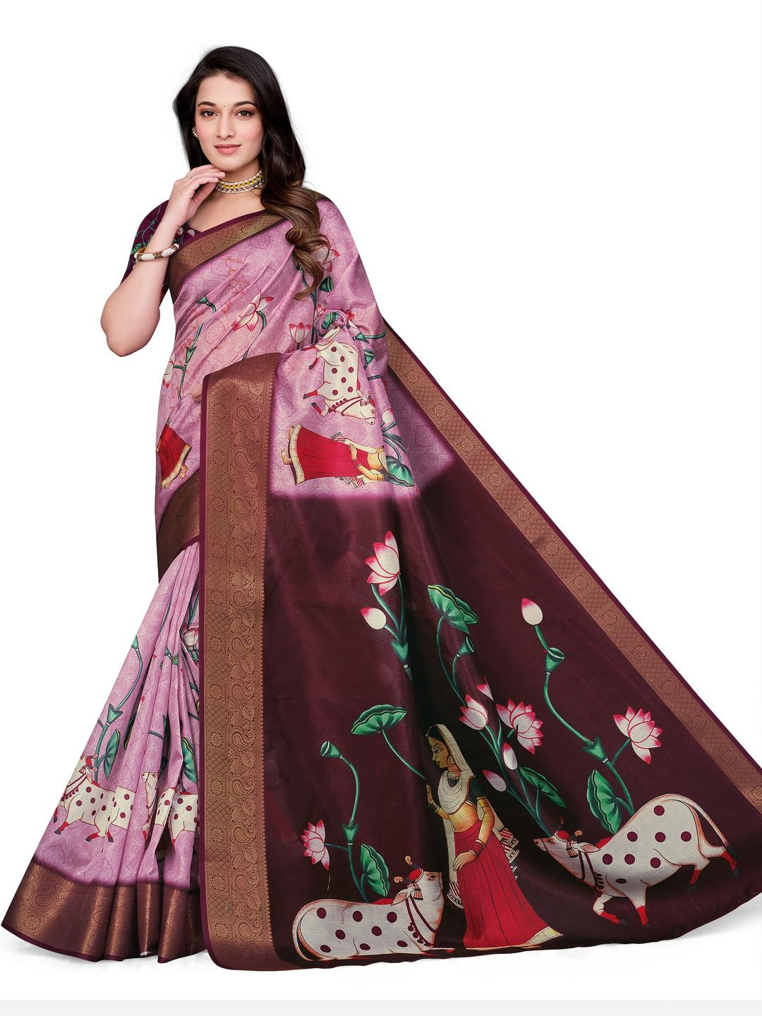 PARVOTSAV Multi Polyester Saree
