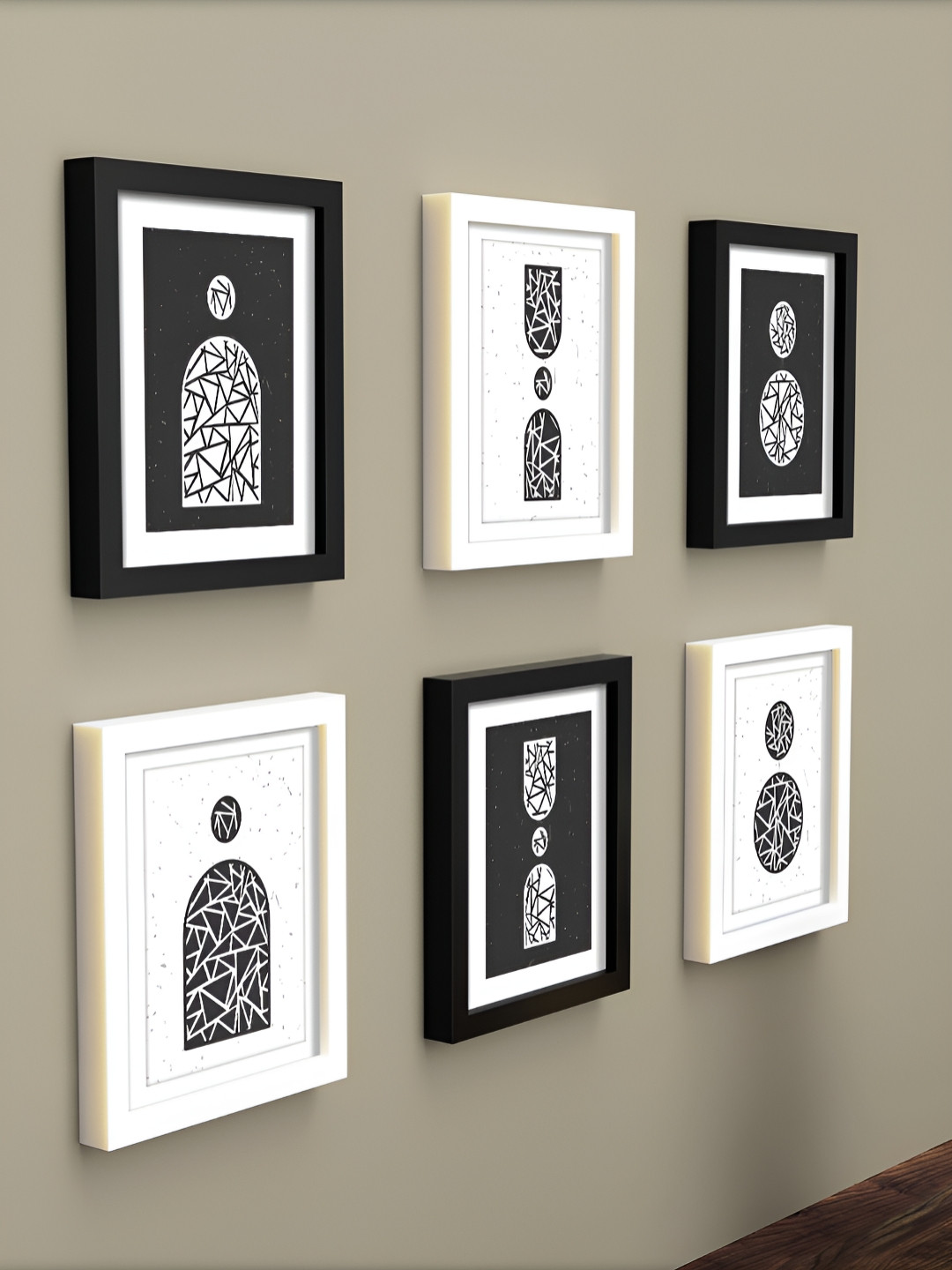 RANDOM Set of 6 Pieces MDF Wall Photo Frames