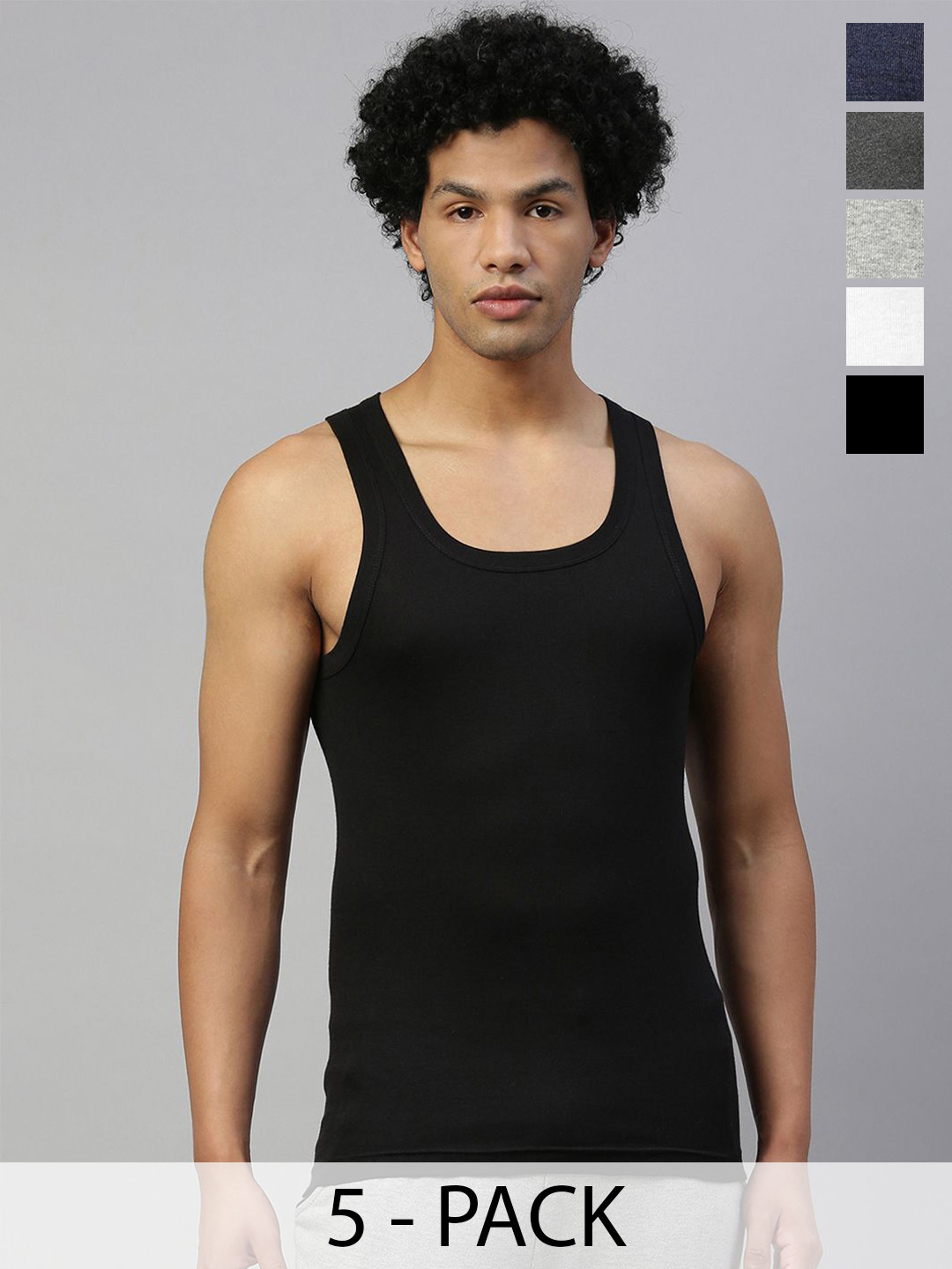 DIXCY SCOTT MAXIMUS Pack Of 5 Pure Cotton Gym Vests MAXV15 STRIKER-VST-1/5