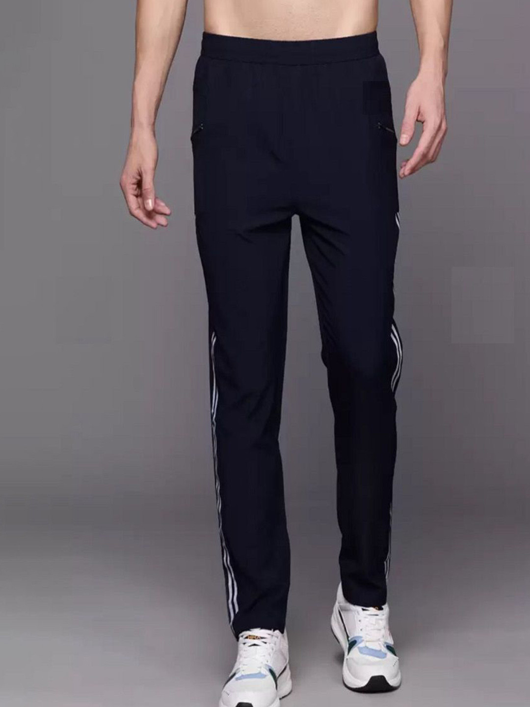 AR 9 Men Original Regular Fit Striped Joggers with Side Stripes