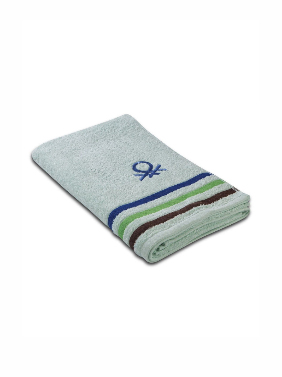 United Colors of Benetton Navy Blue Striped Pure Cotton 450 GSM Bath Towel