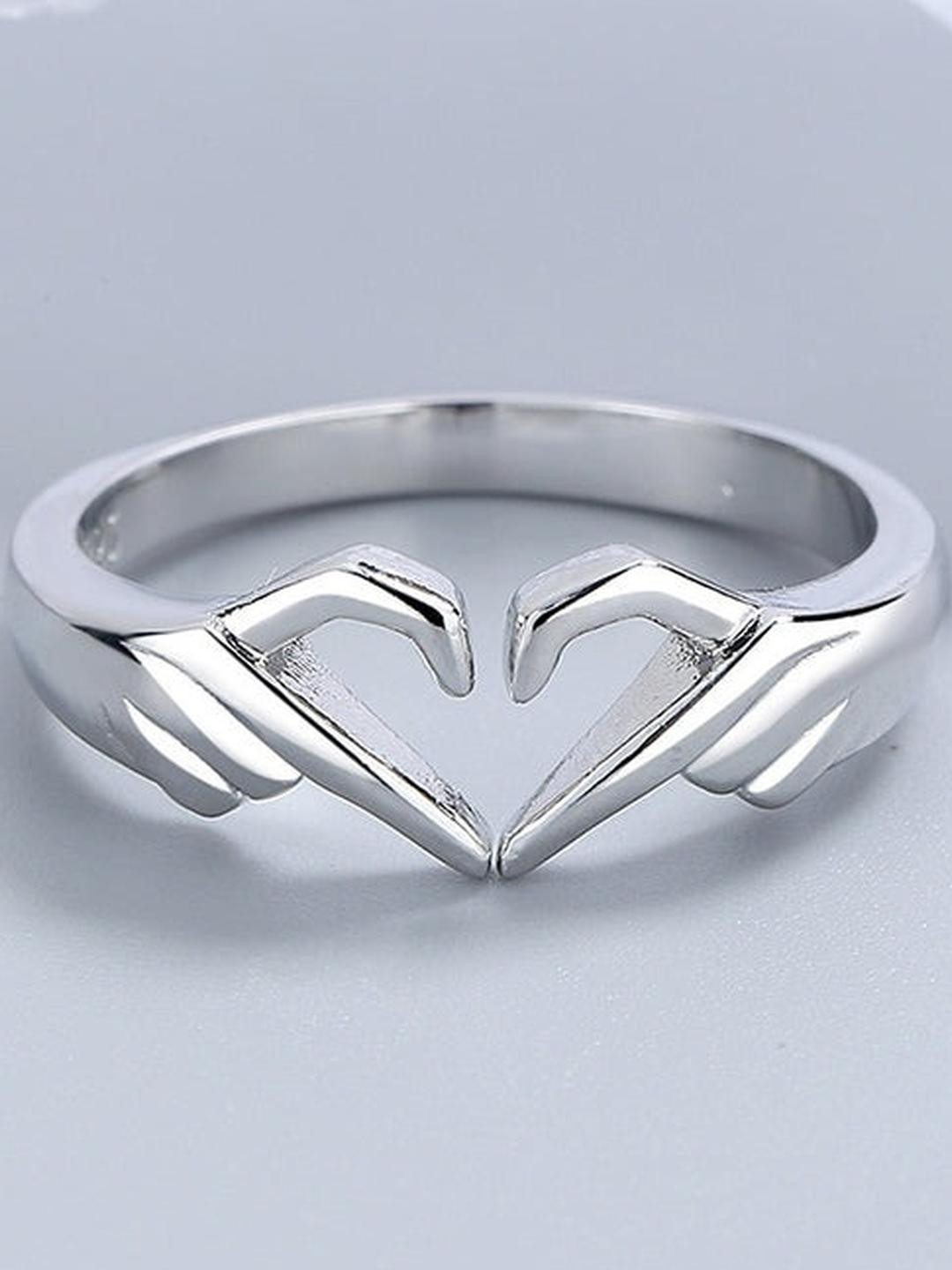 Lovemi Movements Silver-Plated Stainless Steel Finger Ring