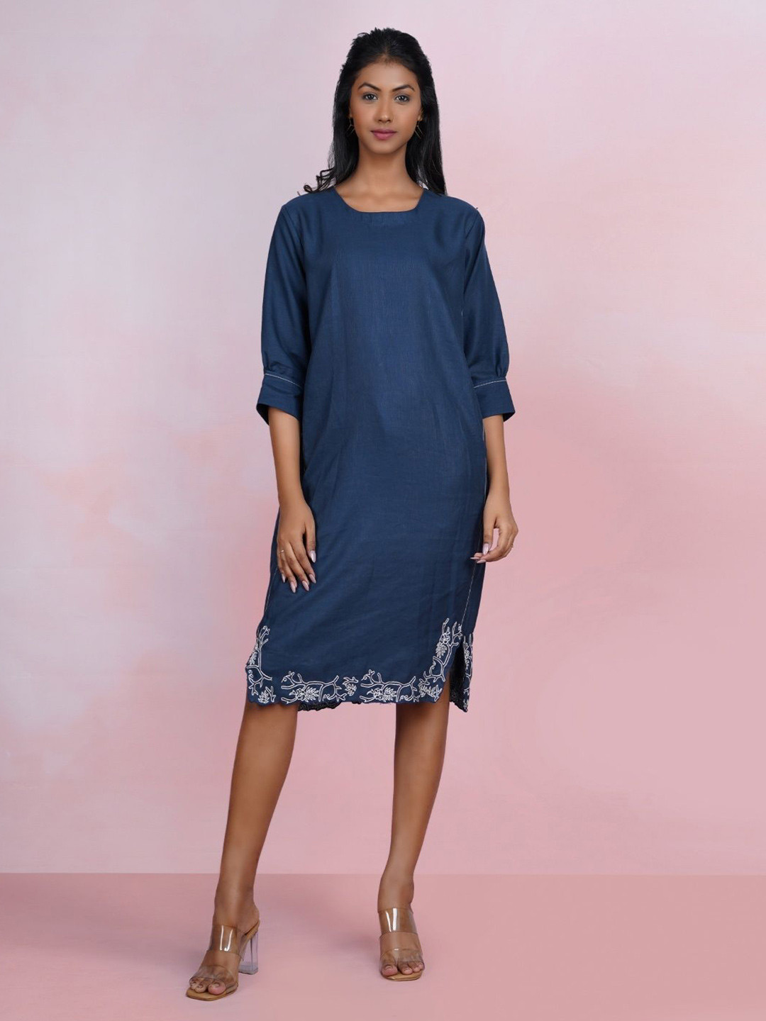 THE HOUSE OF HEMP Women Slits Sheath Dress