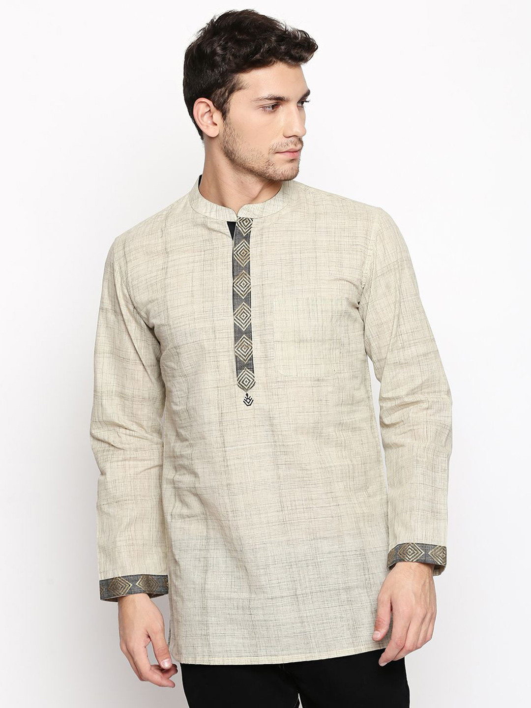 Arch element Men Thread Work Cotton Kurta