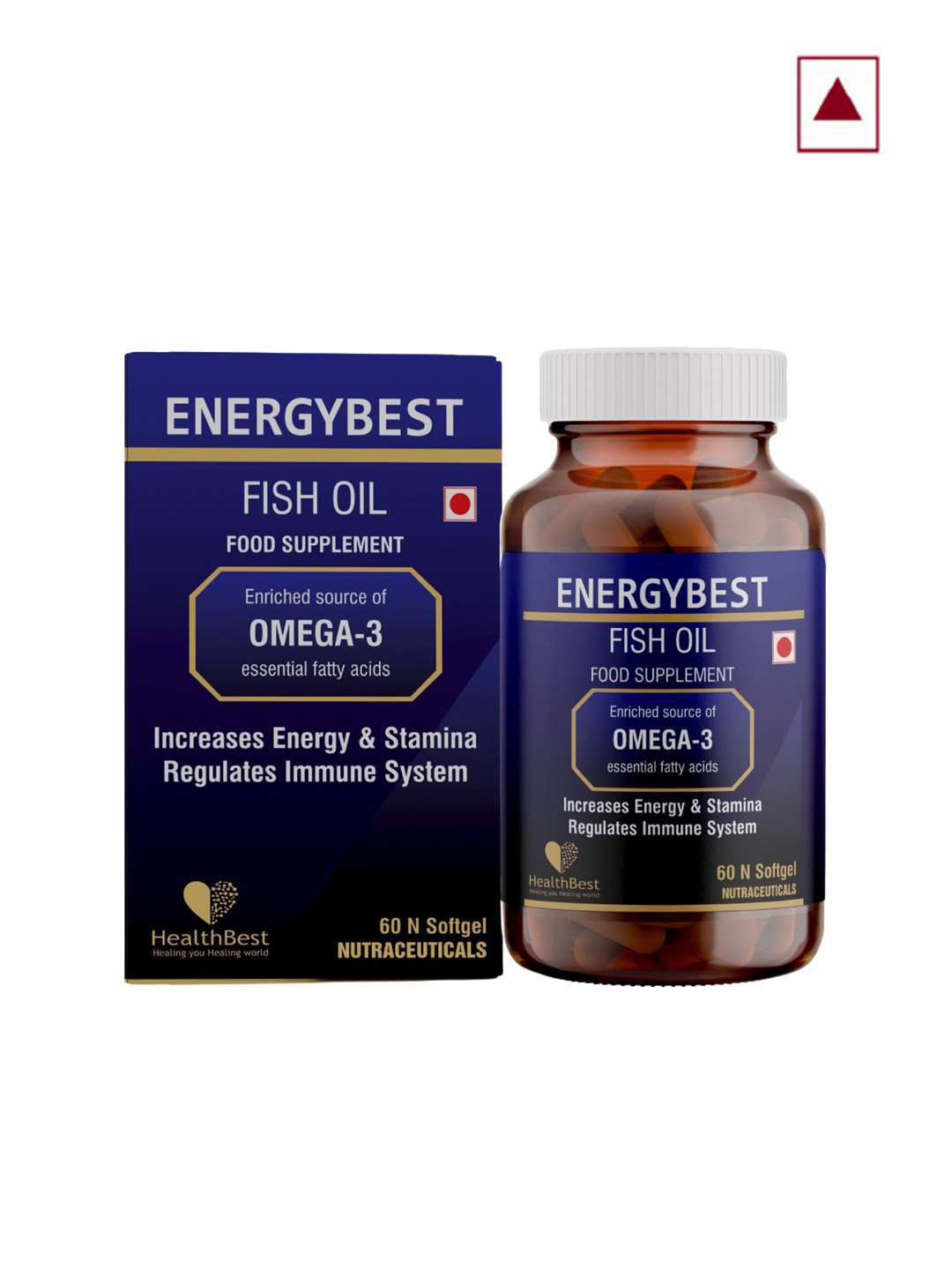 HealthBest EnergyBest Fish Oil Softgels - 60 Softgels