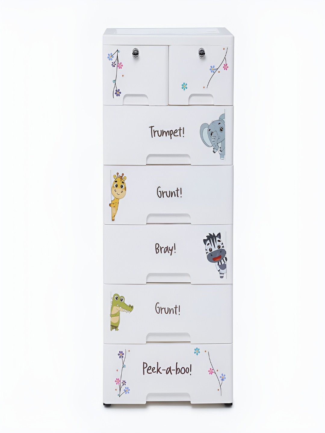 The Tickle Toe Boys White Printed Drawers