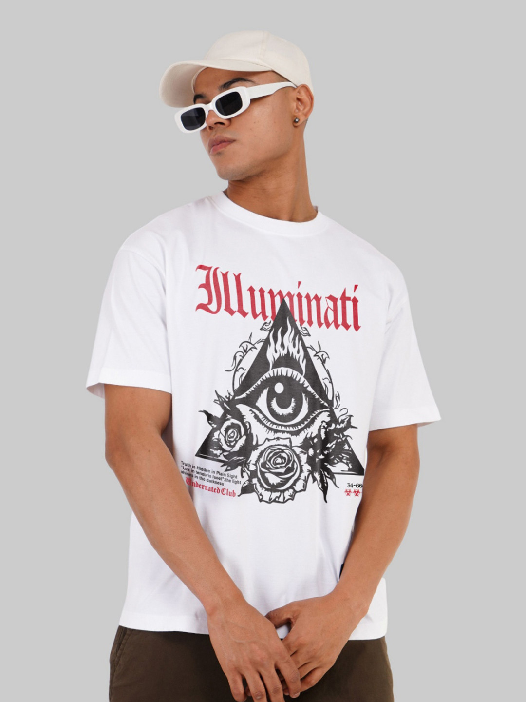 Underrated Club Graphic Printed Bio Finish Cotton Oversized T-shirt