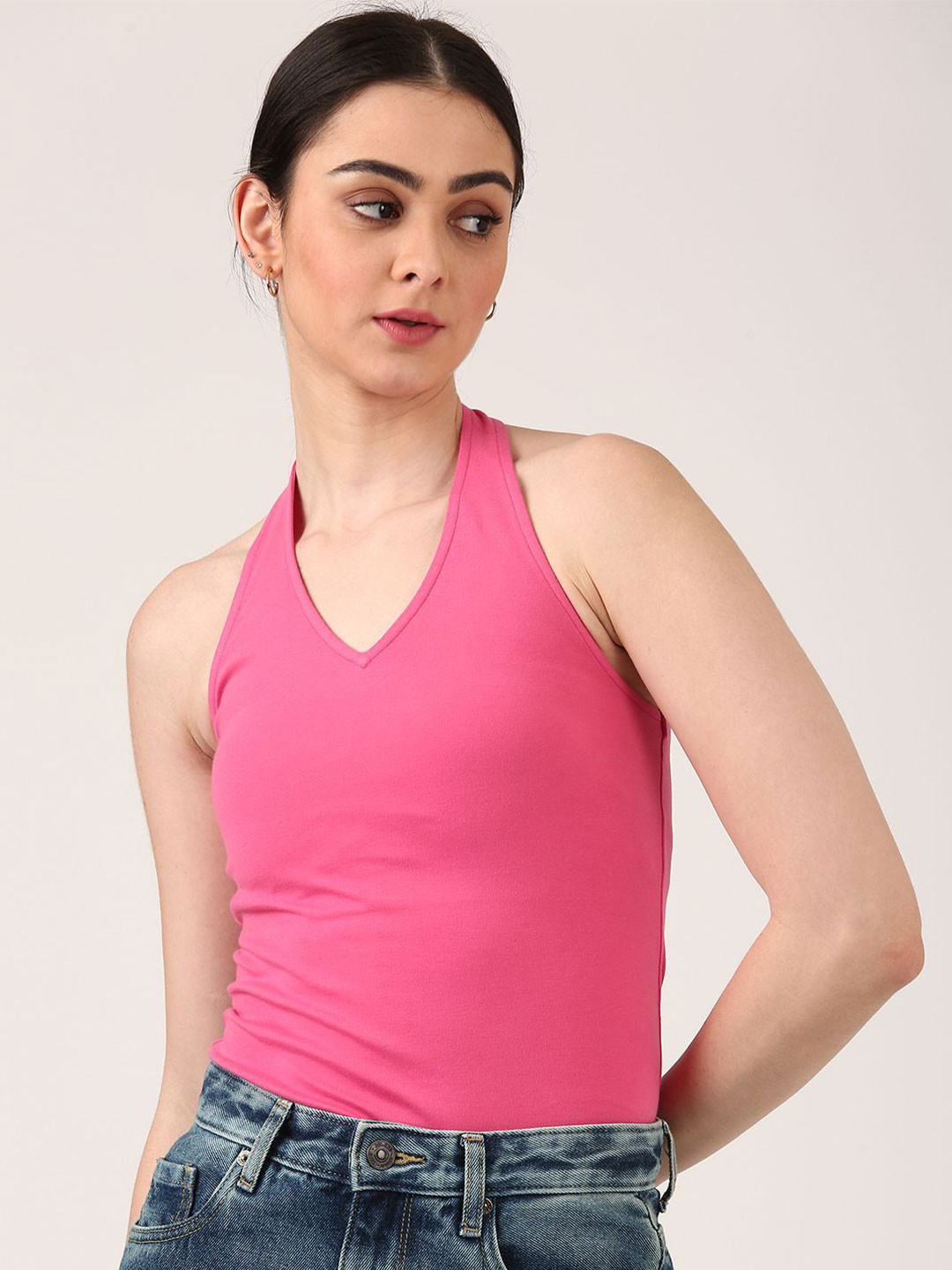 Jolene.club Halter Neck Regular Fitted Top