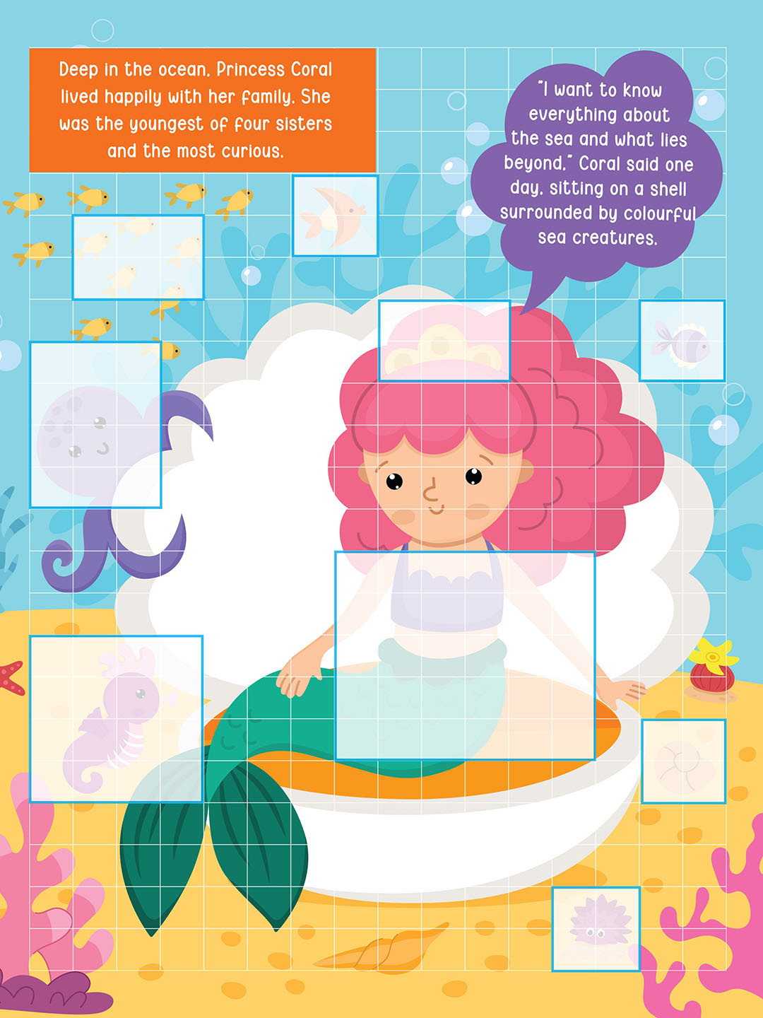 Dreamland Kids Curious Mermaid 1400 Stickers and Pixel Art Activity Book