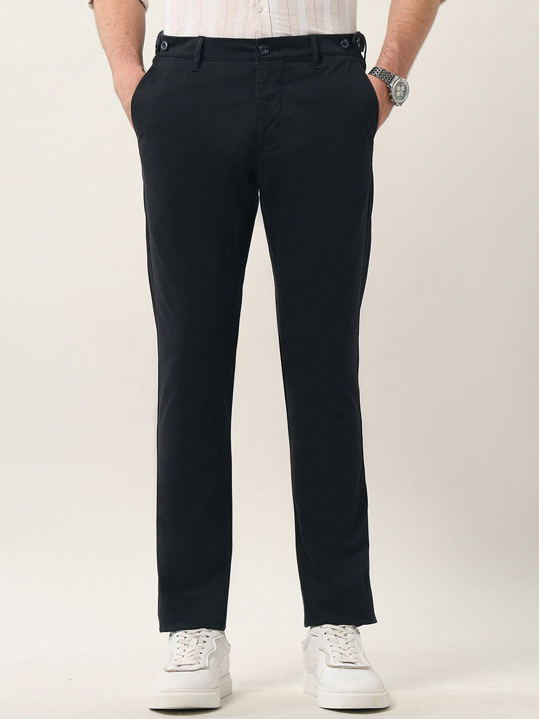 Arrow Sport Men Slim Fit Mid-Rise Air Soft Chinos Trousers