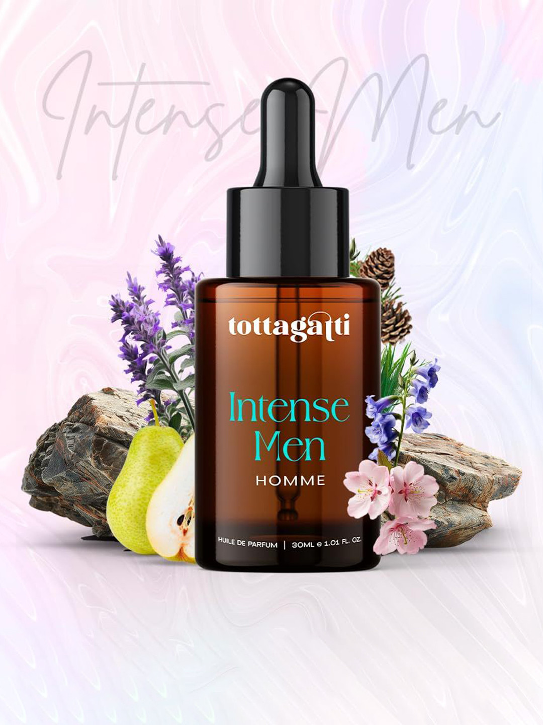 tottagatti Intense Men Long Lasting Huile De Parfum - 30 ml & 10 ml Empty Bottle