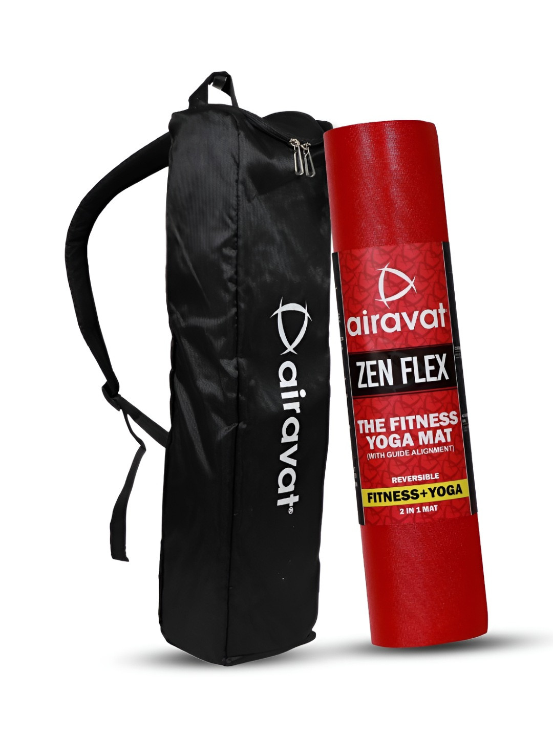 AIRAVAT Self Design Anti Slip Eco-Friendly Exercise Yoga Mat With Bag
