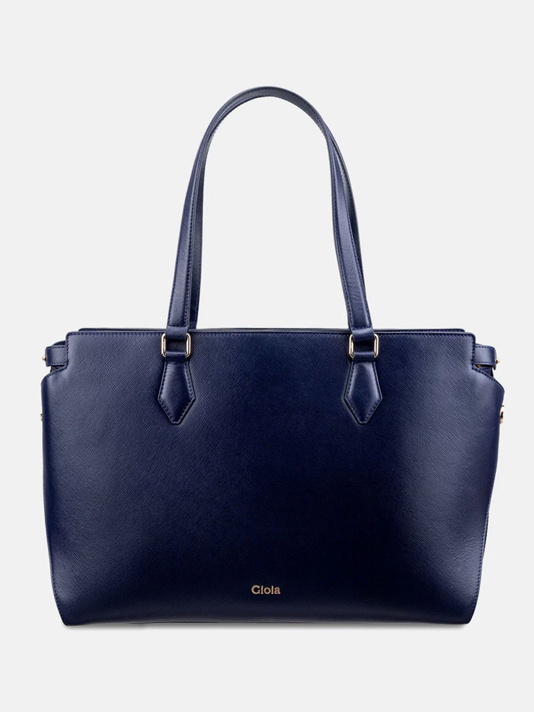 GIOIA Women Dark Blue Leather Valeria Grande Tote Bag