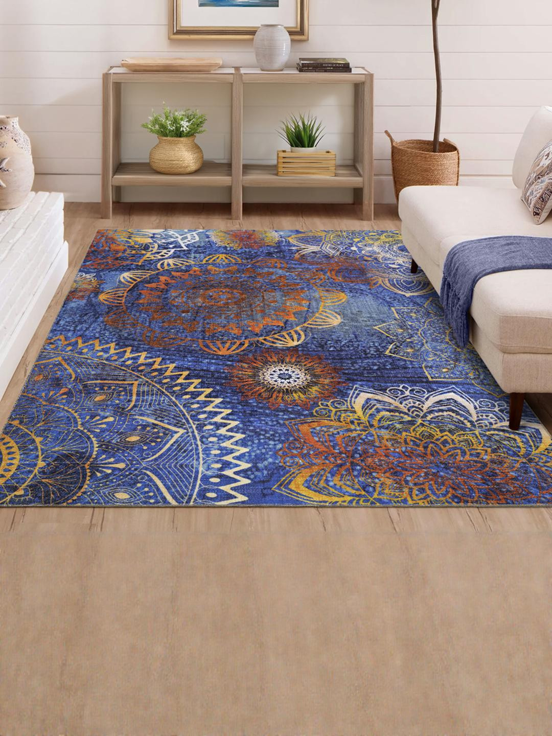 Kaleen India Blue Polyester Carpets
