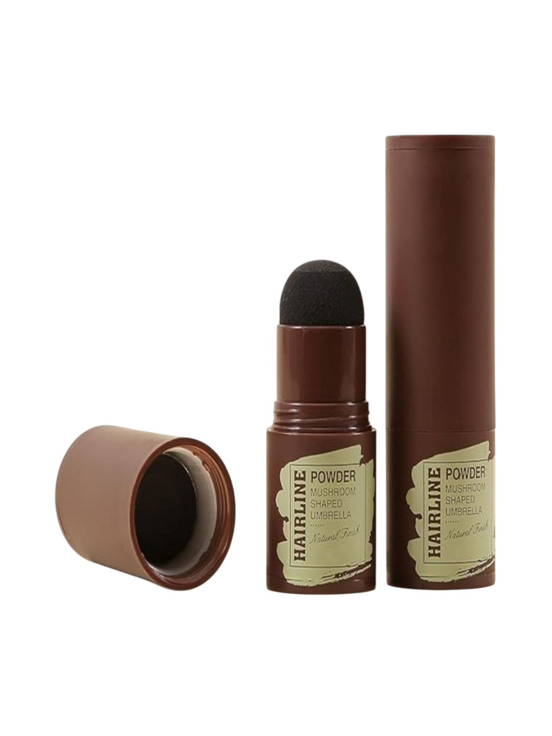 Vough Natural Hairline Powder Stick With Eyebrow Stamp - Black