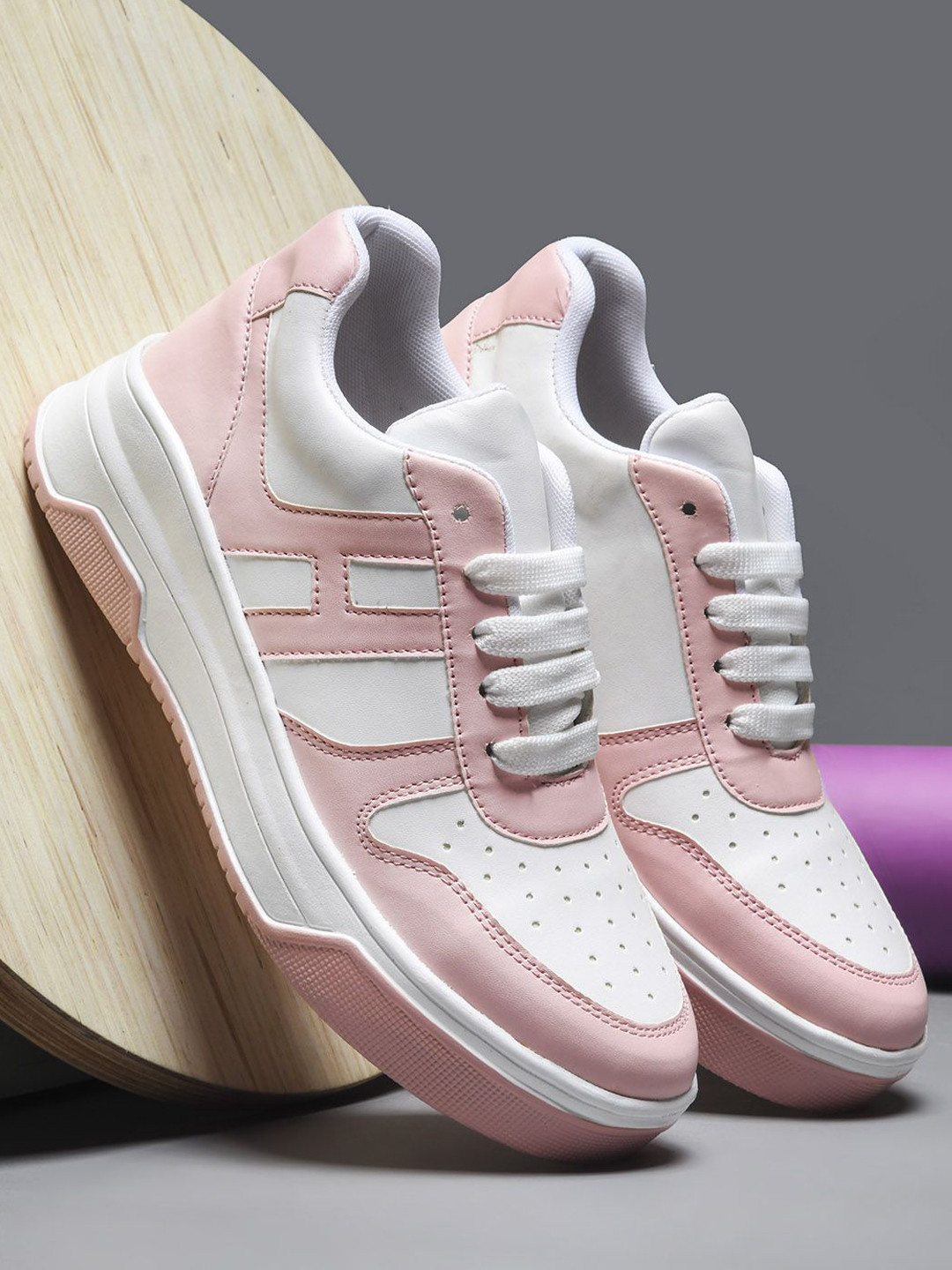 JM Looks Women Comfortable Cushion Footbed Lace-Up Casual Sneakers Shoes