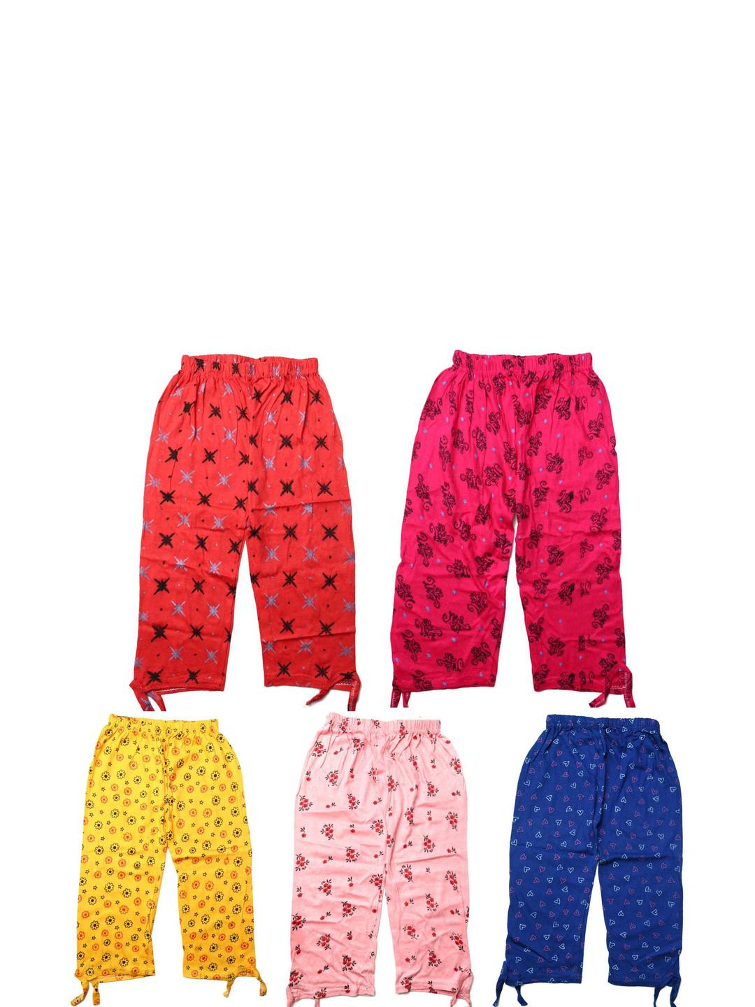 Super Clothing Girls Pack of 5 Printed Capris
