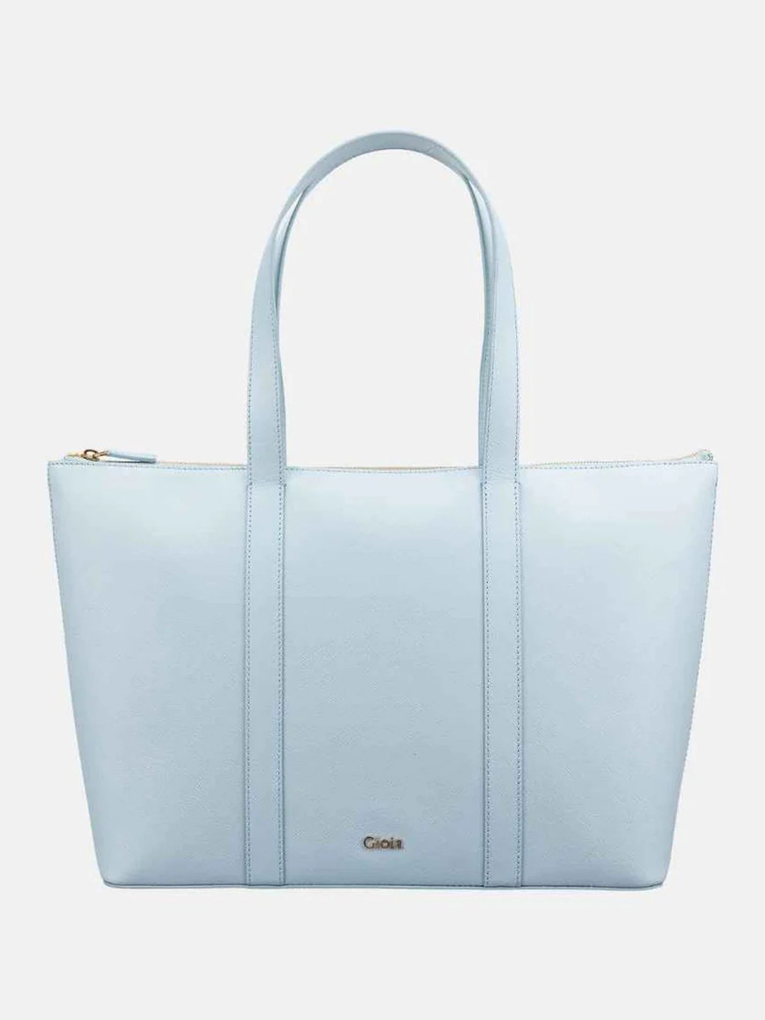 GIOIA Women Blue Leather Noah Tote Bag