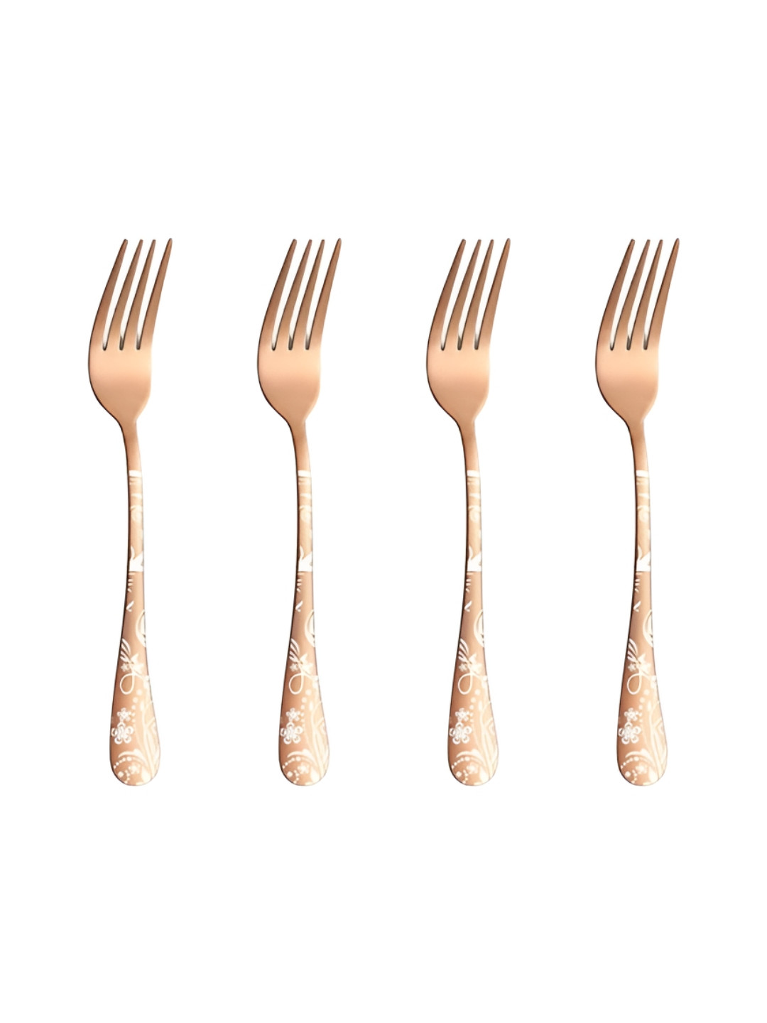 Myntra Elegant Homes 4 Pieces Stainless Steel Dessert Forks