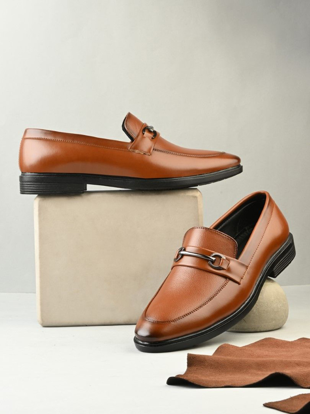 SERVER Men Round Toe Formal Loafers