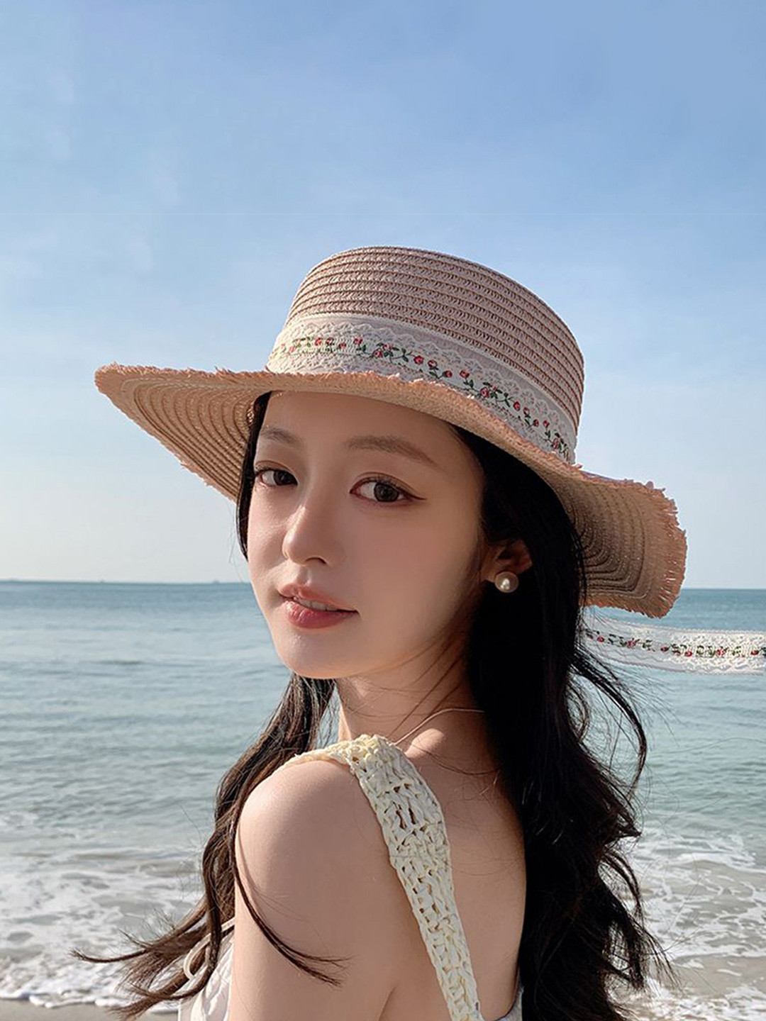 StyleCast x Revolte Embroidered Sun Hat