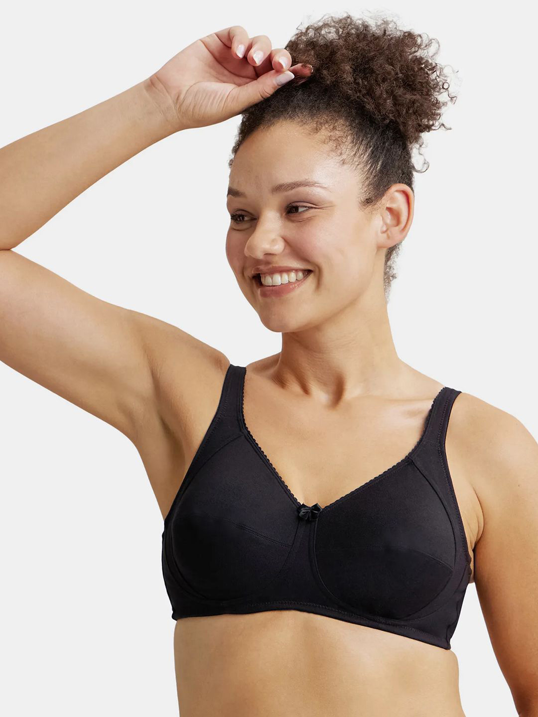 Jockey Plus Size Wirefree Non Padded Super Combed Cotton Stretch Full Coverage Bra -ES13