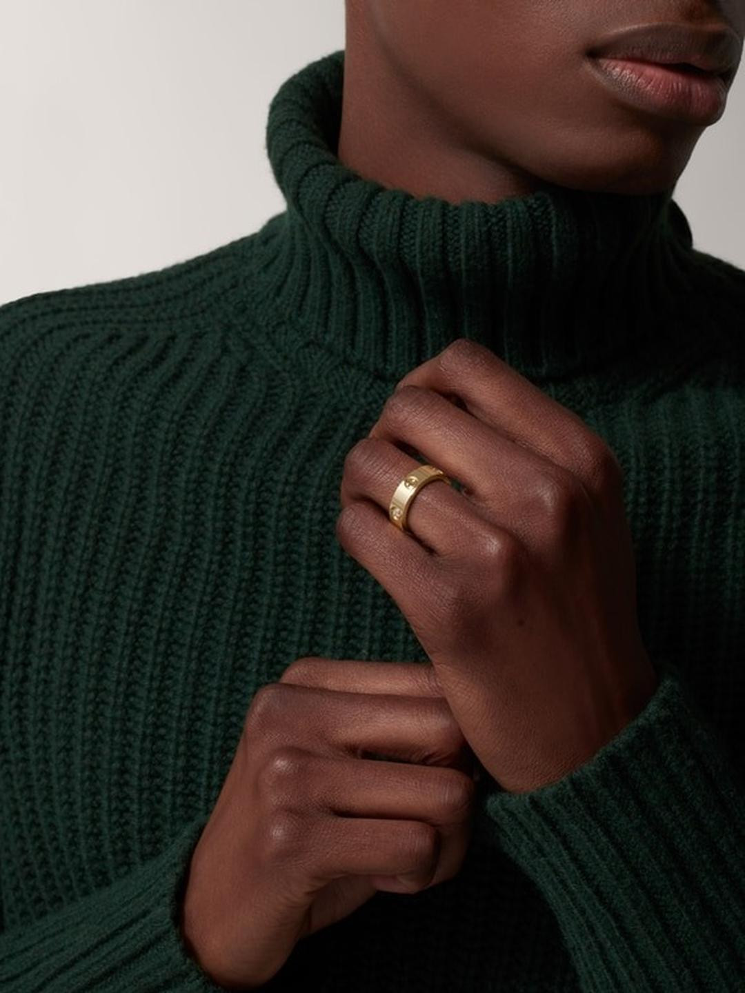Lovemi Movements Gold-Plated Stainless Steel Finger Ring