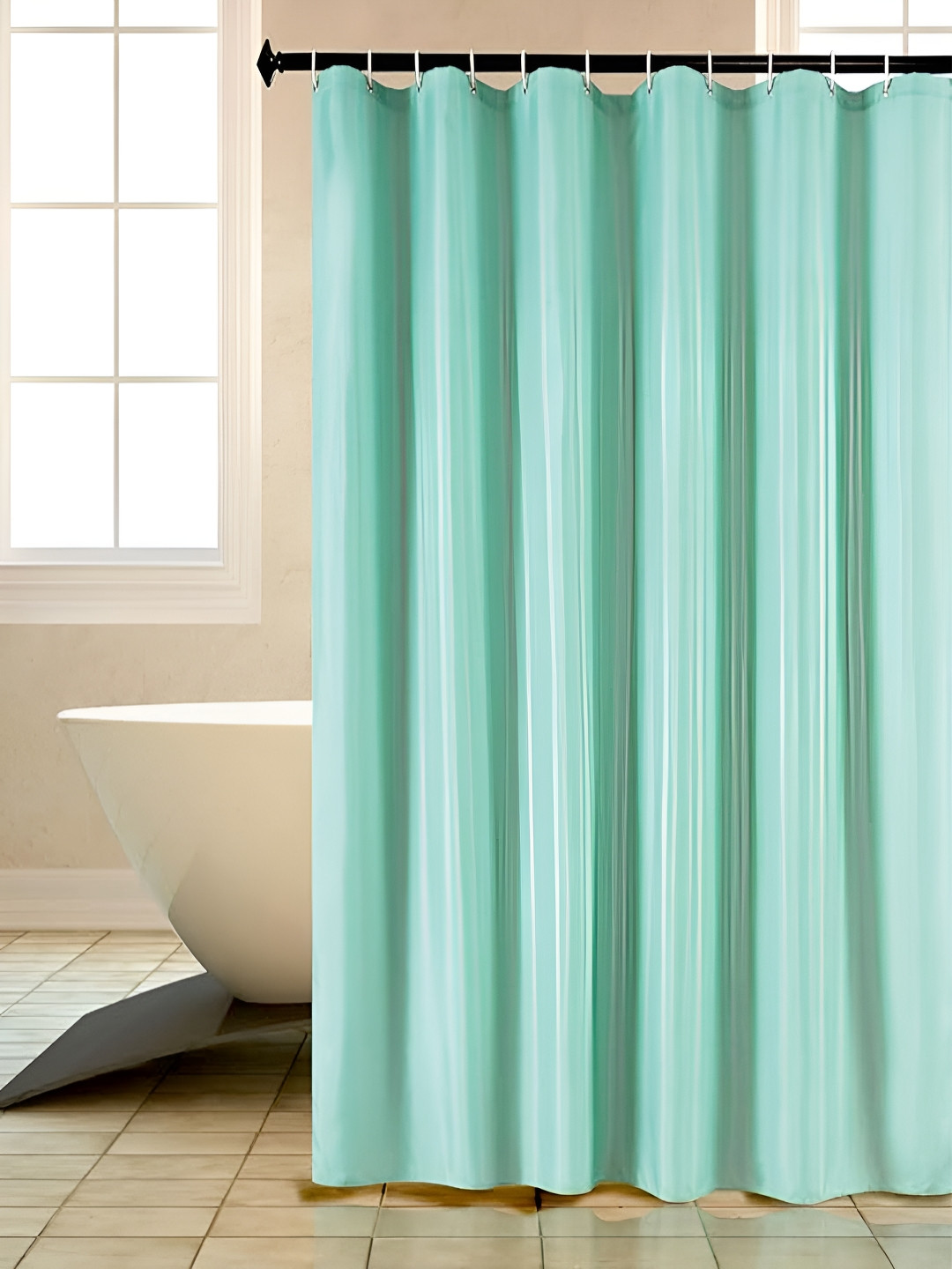 homewards Sea Green Antibacterial Shower Curtains