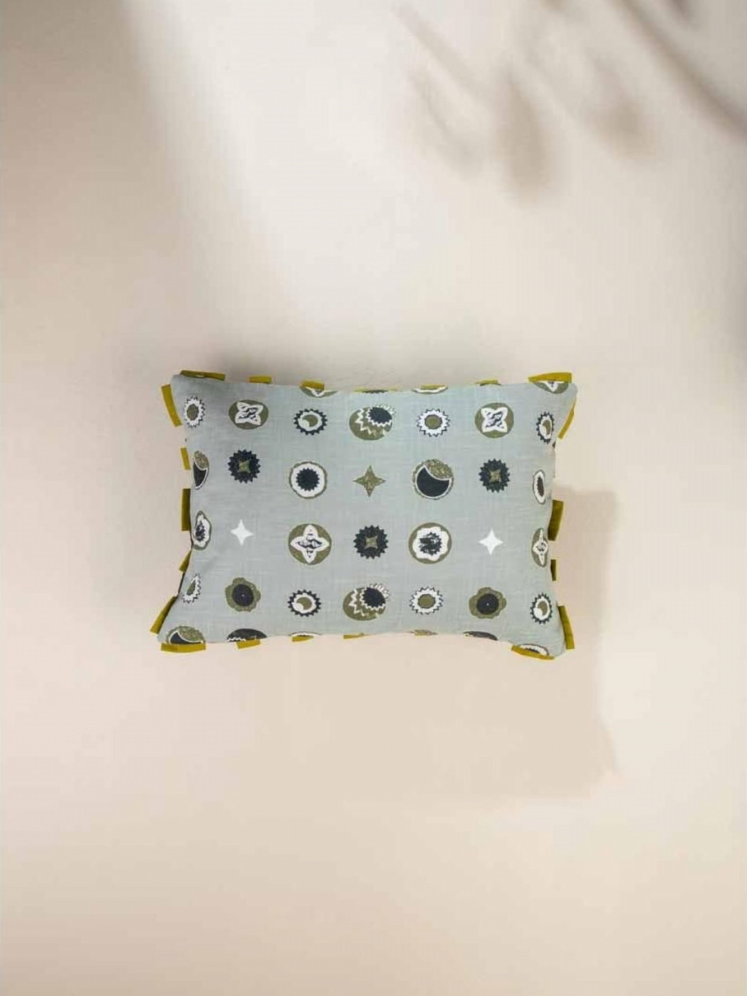 FREEDOM TREE Grey & Black Geometric Rectangle Cushion Covers