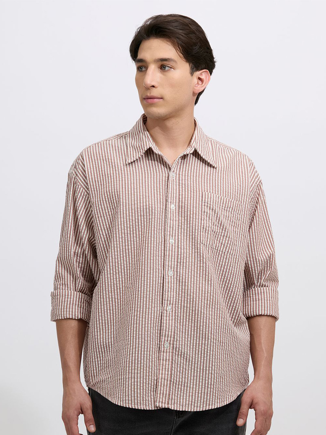 Espanshe Cullen Pinstriped Long Sleeves Shirt