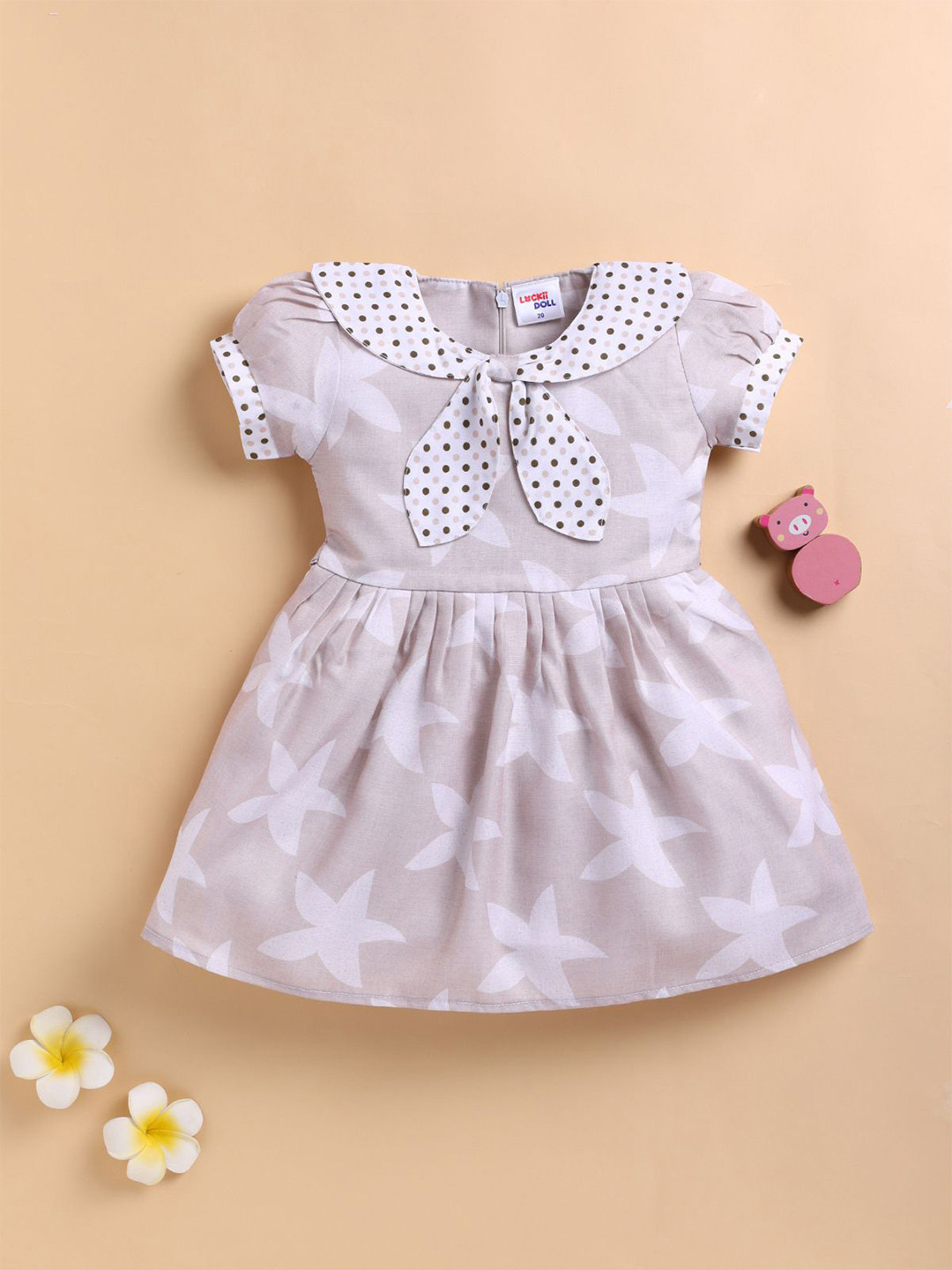 LACKii DOLL Girls Star Printed Fit & Flare Dress