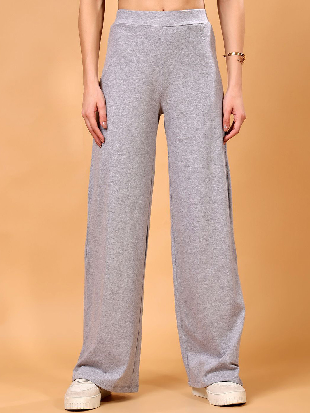 MINOS Women Mid-Rise Regular Fit Parallel Trousers